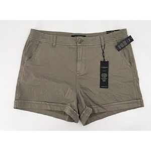 Liverpool Shorts Womens 16 Olive Johnny Buddy Rolled Trouser Chino Stretch
